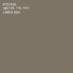 #7D7465 - Limed Ash Color Image